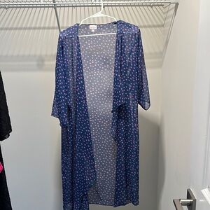 Lularoe kimono size m navy blue